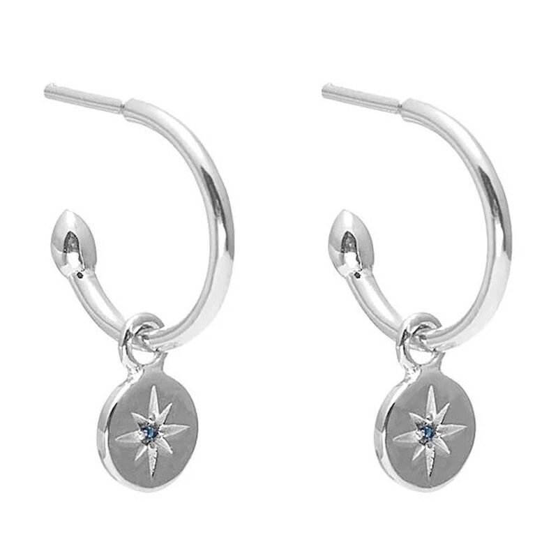 Silk & Steel Petite North Star Hoops image number 0